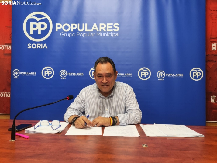 Saturnino de Gregorio, confiado en que el candidato del PP a la alcaldía de Soria será uno de los concejales actuales